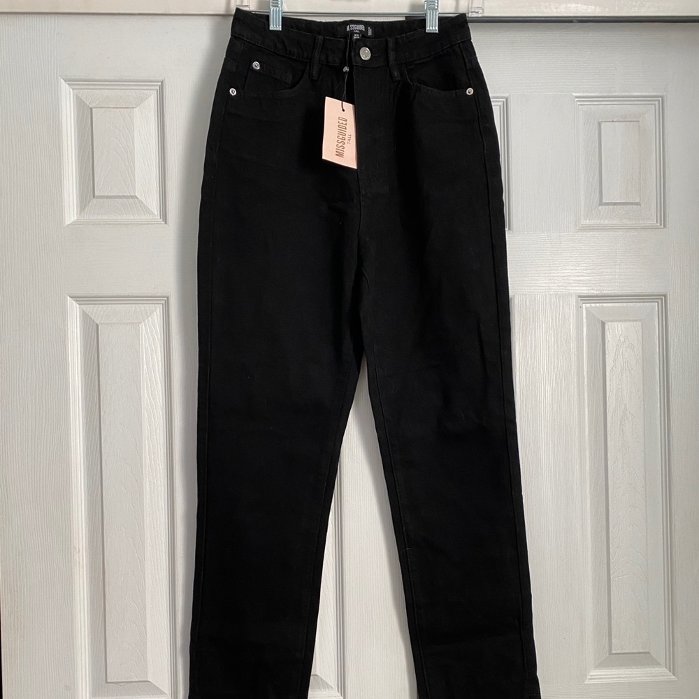 Brand new Missguided straight leg tall split jeans